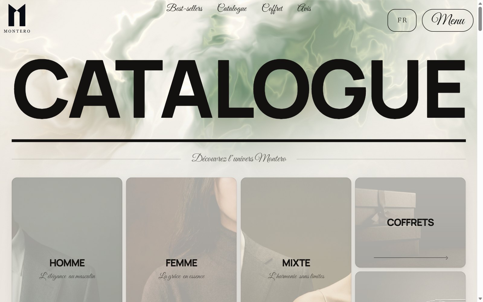 Montero Collection website designed and built by KADR